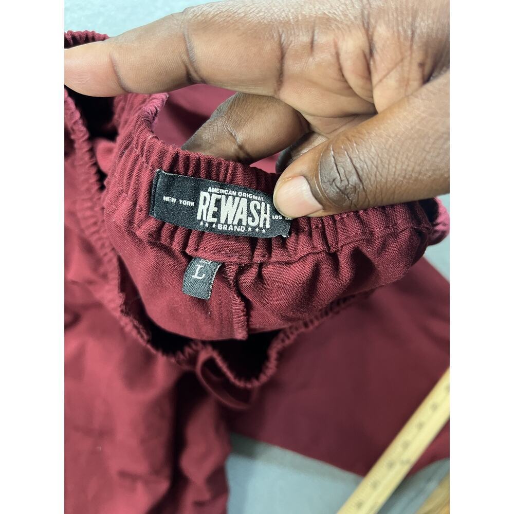 Rewash American Original Burgundy Wide Leg Jogger Pants Size Large Women’s - Picture 2 of 9